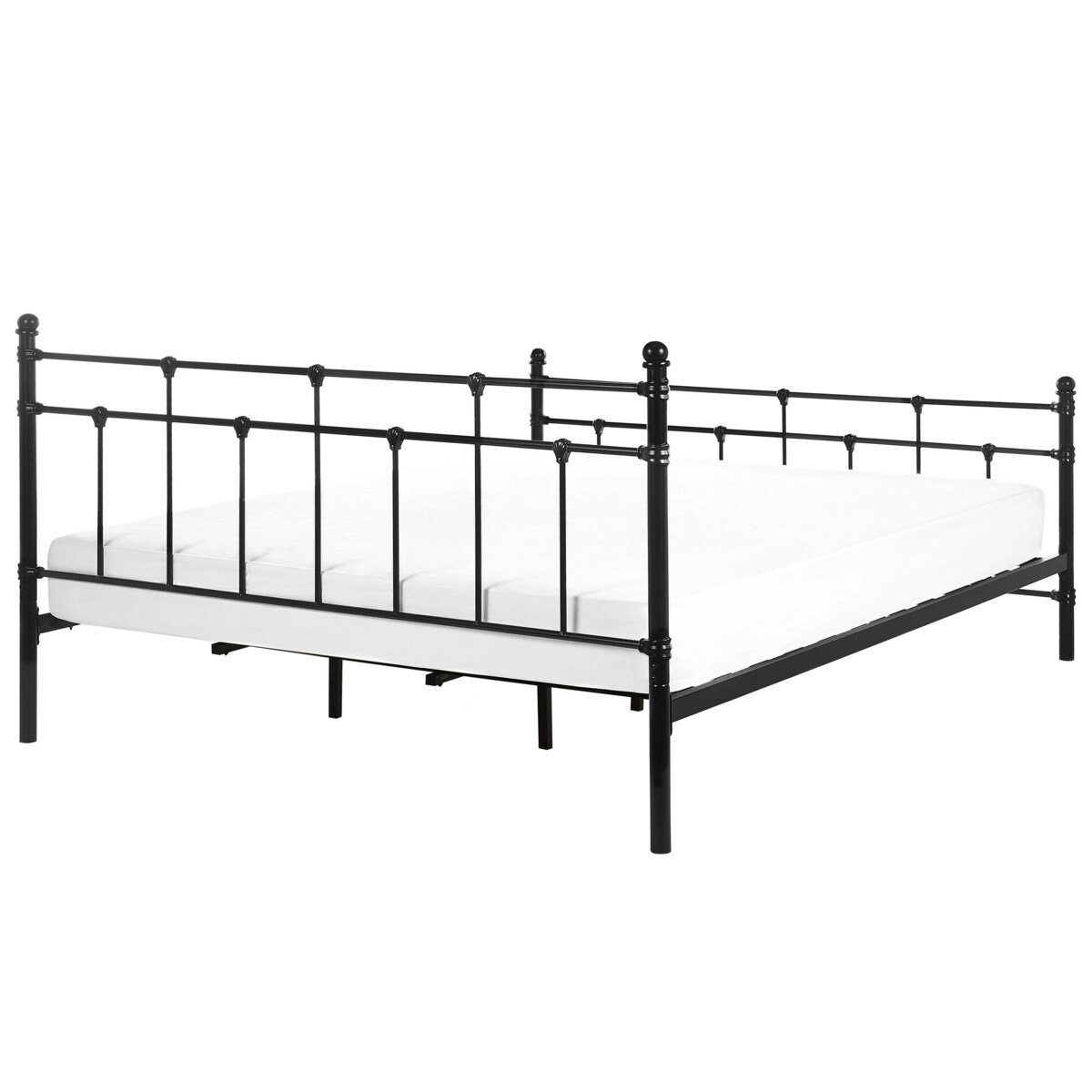 Łóżko metalowe 180 x 200 cm czarne LYNX