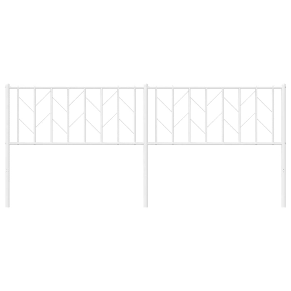 vidaXL Metalowe wezgłowie, białe, 200 cm