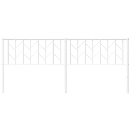 vidaXL Metalowe wezgłowie, białe, 200 cm