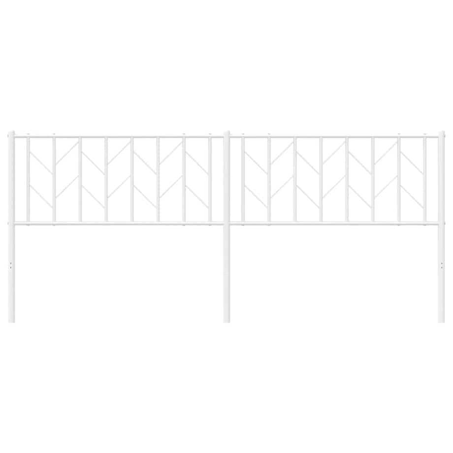 vidaXL Metalowe wezgłowie, białe, 200 cm