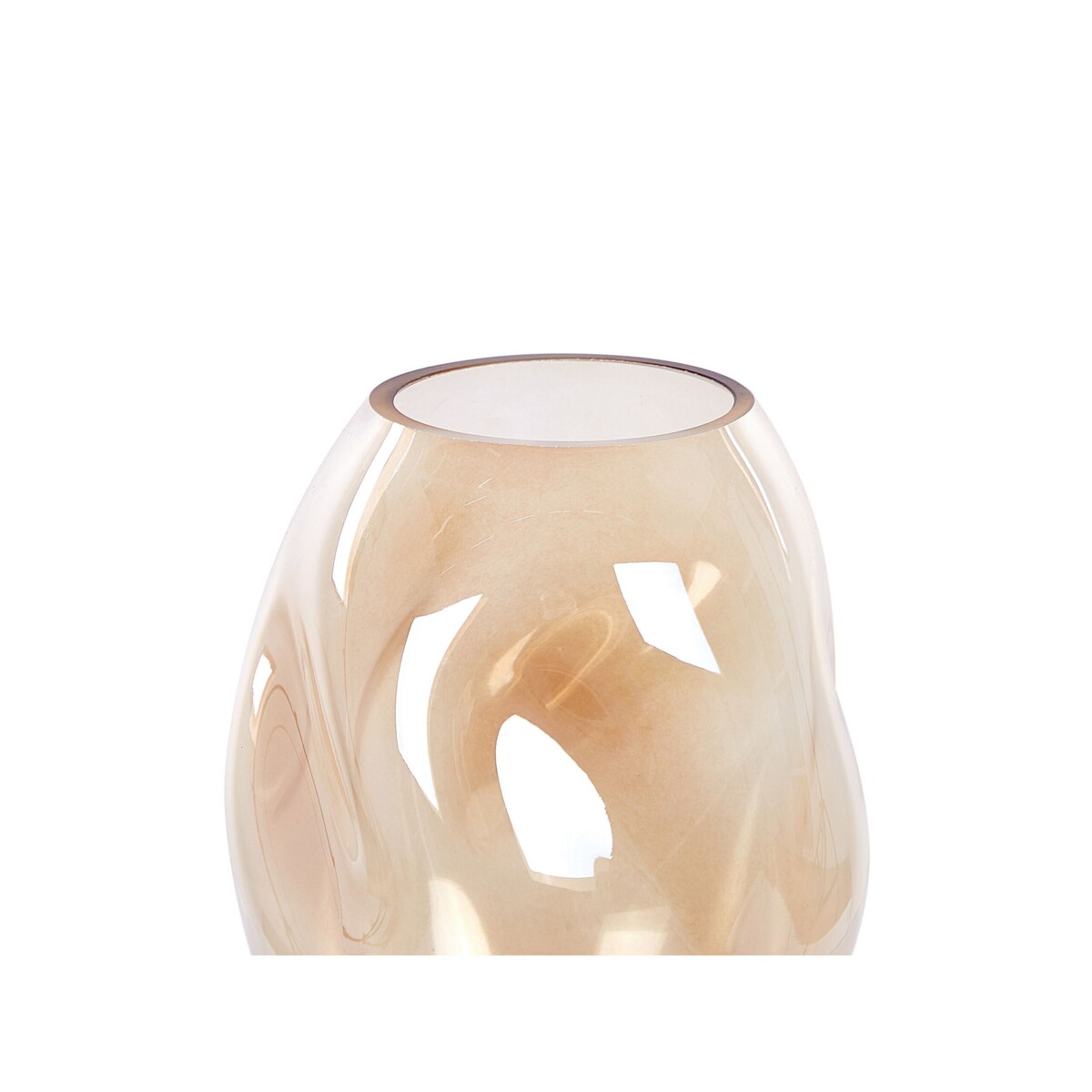 Wazon na kwiaty szklany 20 cm pomarańczowy GERAKINI