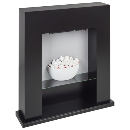 Kominek elektryczny z funkcją grzania DJURAB Czarny