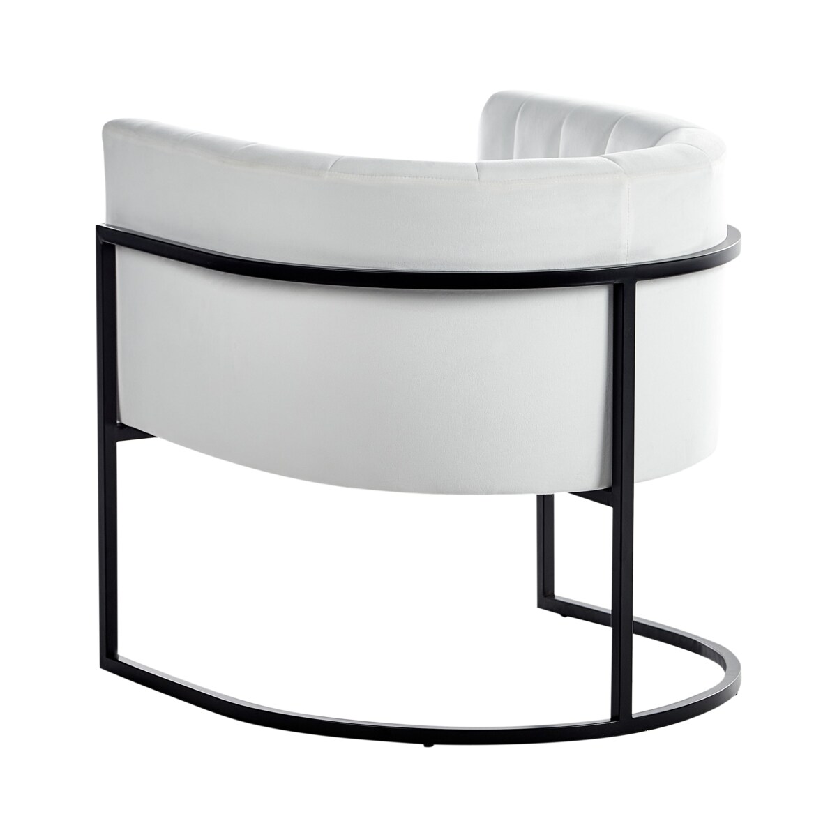 Fotel LARVIK II Welur Biały