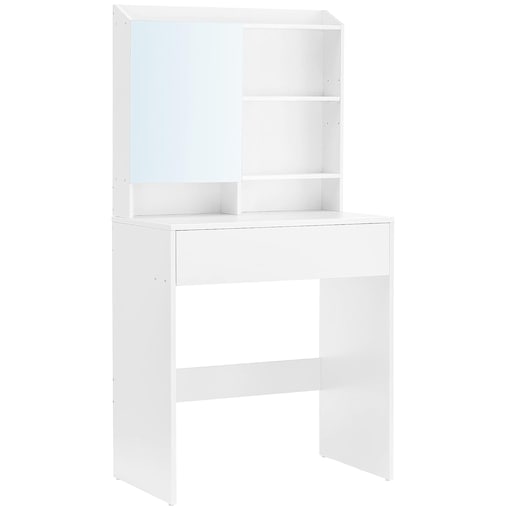 TOALETKA Z LUSTREM W STYLU SKANDYNAWSKIM - BIAŁA