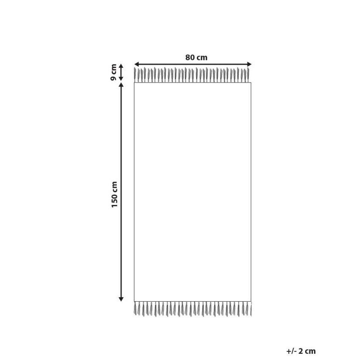 Dywan SILCHAR Beżowy 80 x 150 cm Bawełna