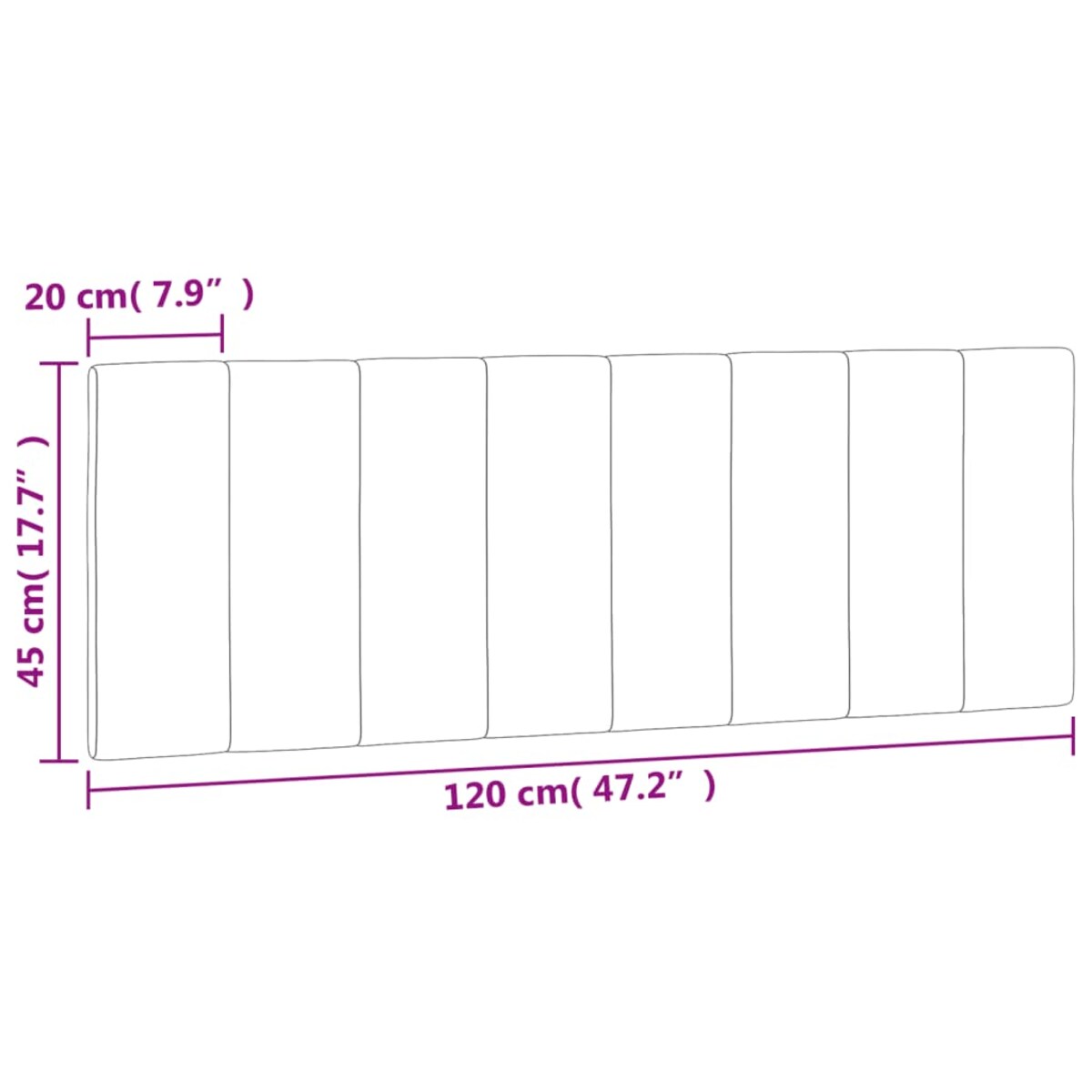 vidaXL Poduszka na wezgłowie, Hanko, ciemnoszara, 120 cm, aksamitna