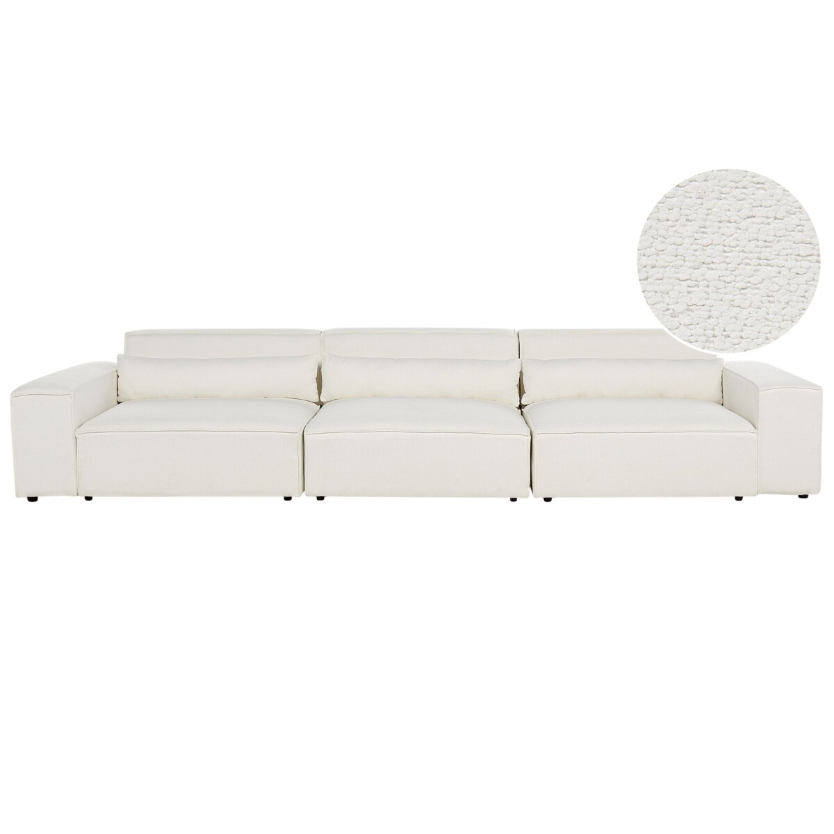 Sofa modułowa HELLNAR Boucle Złamana biel dla 3 osób