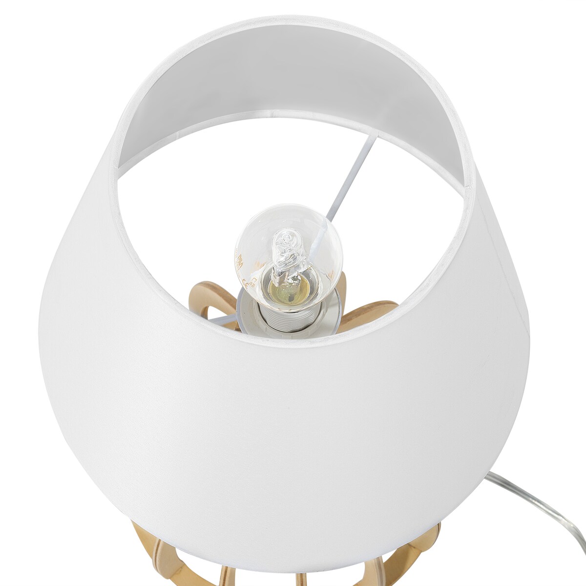 Lampa stołowa AGUEDA Brązowy/biały