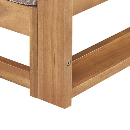 Sofa ogrodowa dla 3 osób TRANI Modułowy Certyfikowane drewno akacjowe Jasnobrązowy