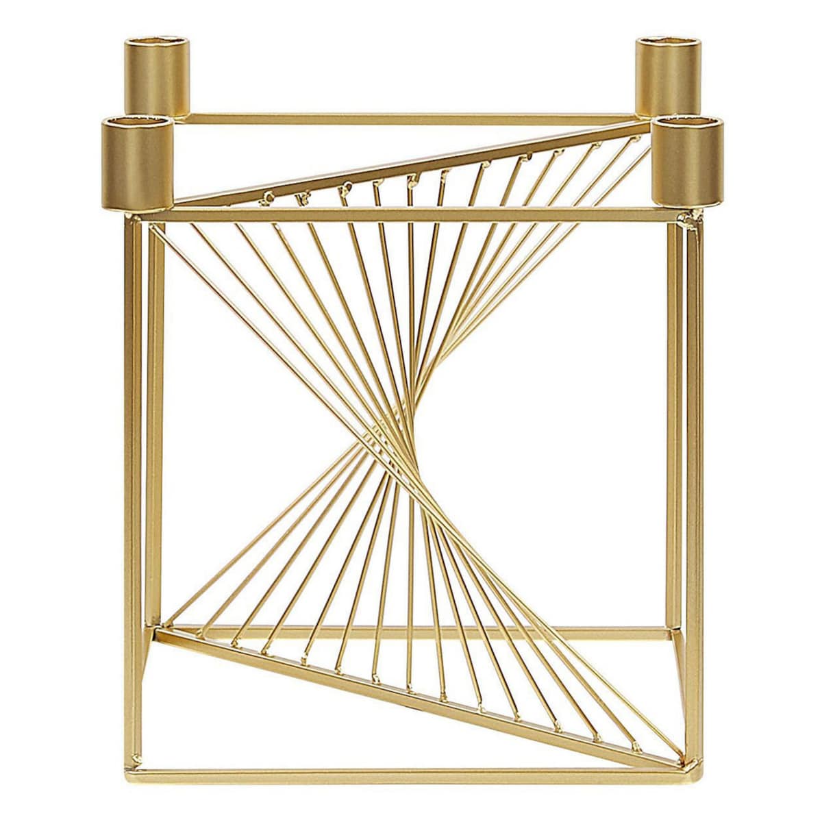 Świecznik metalowy 23 cm złoty MINDORO