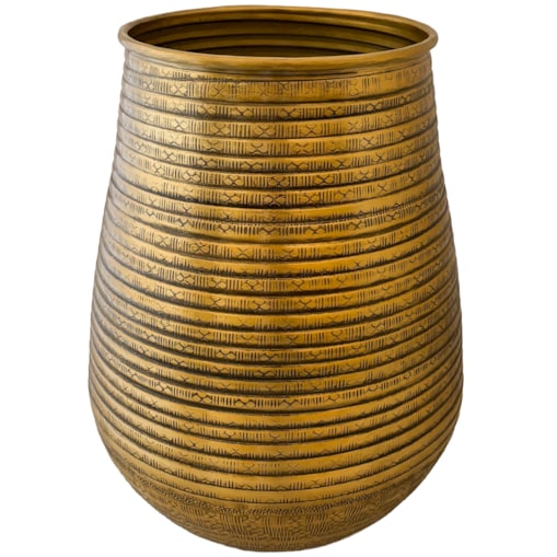 DUŻY WAZON ZŁOTY METALOWY NA KWIATY BUKIET 21cm loft ciężki do salonu domu