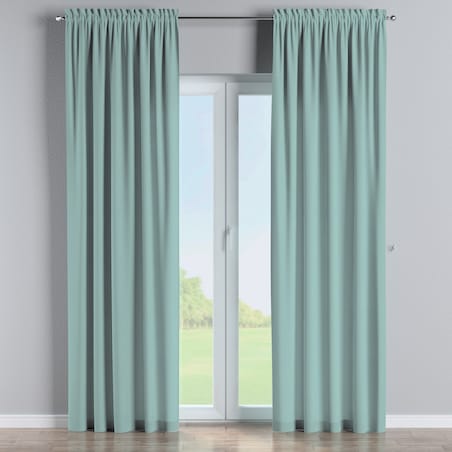 Zasłona na kanale z grzywką 1 szt. 130x245 jasny turkus