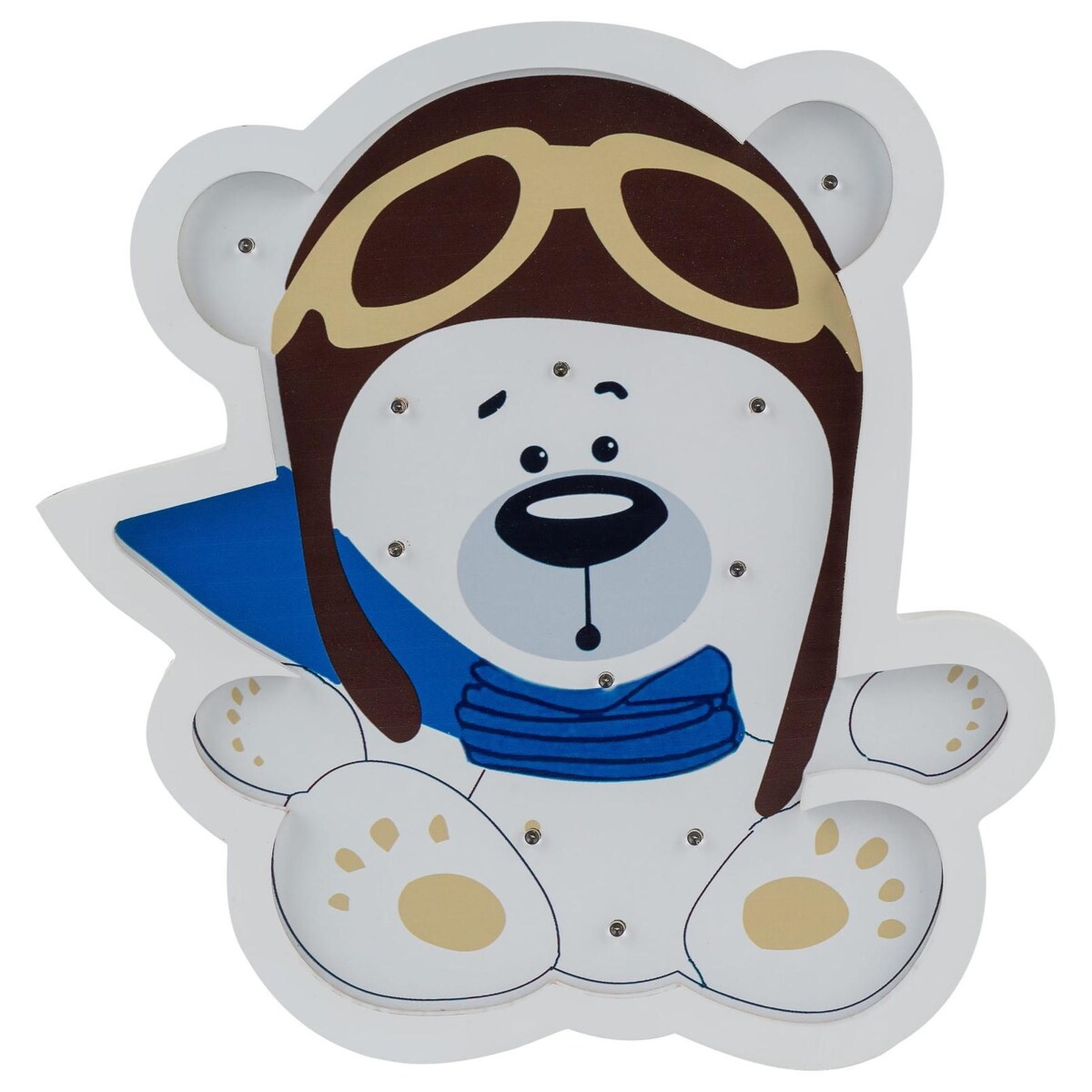 Lampka Nocna drewniana dla dziecka Miś | Lampka nocna dla dziecka