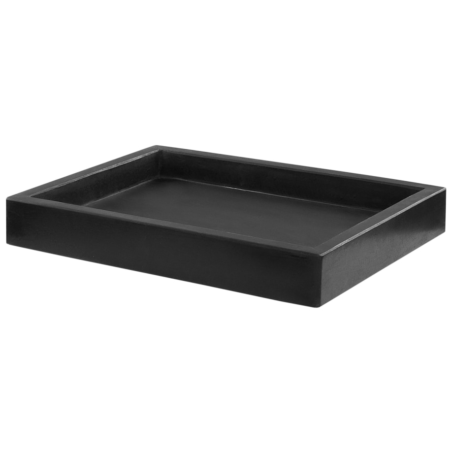 Taca dekoracyjna marmurowa prostokątna czarna RHODES