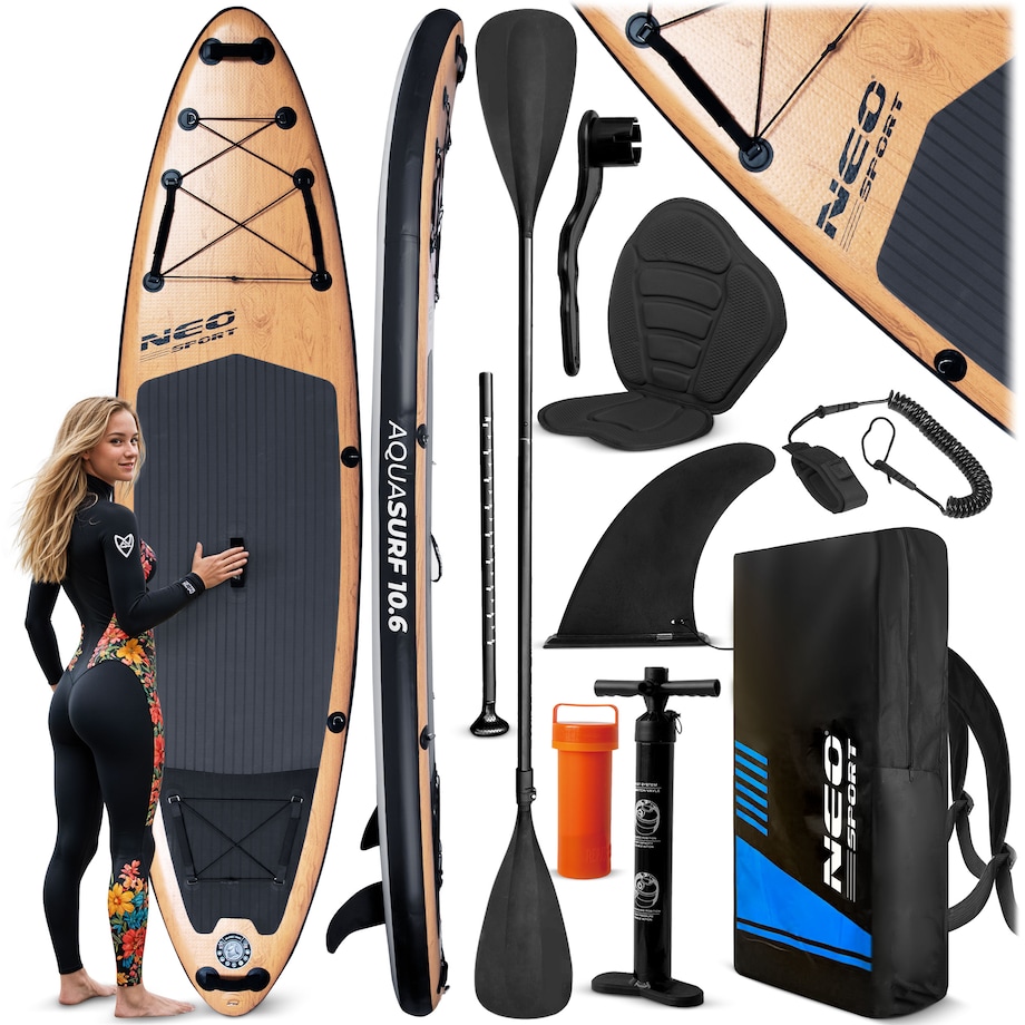 Deska SUP do pływania pompowana Paddle Aquasurf Neo-Sport 320cm ZESTAW