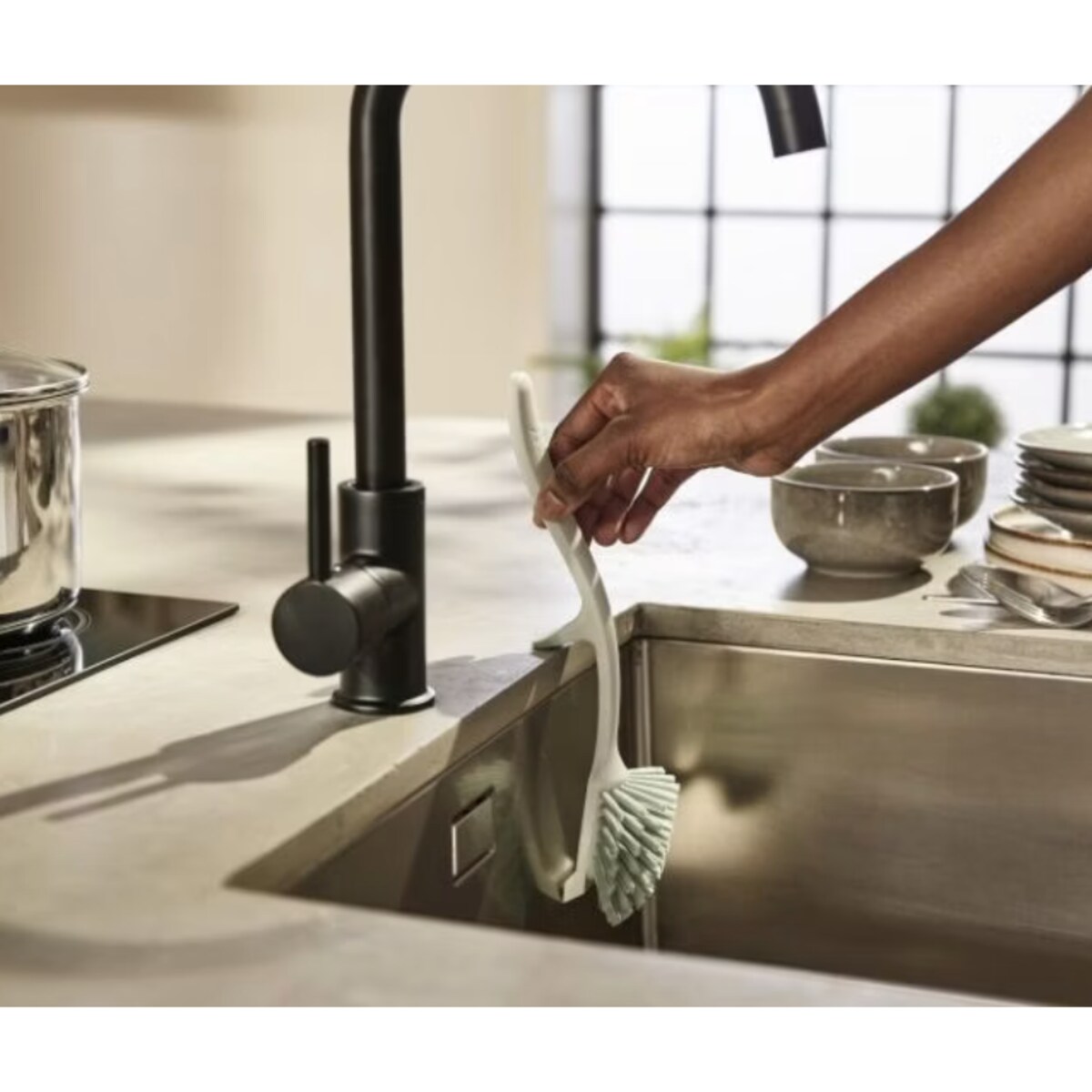 Szczotka do naczyń Edge Sage, 7 x 29 x 5 cm, Joseph Joseph