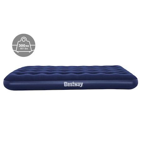 Materac dmuchany Bestway welurowy dwuosobowy 191x137x22cm z pompką elektryczną