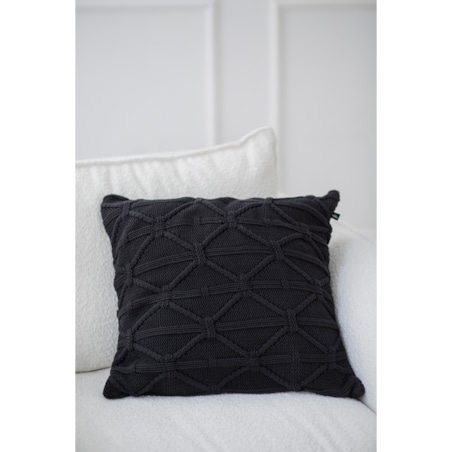 Poszewka brytyjska kwadratowa grafitowa, 50 x 50 cm, La Manta