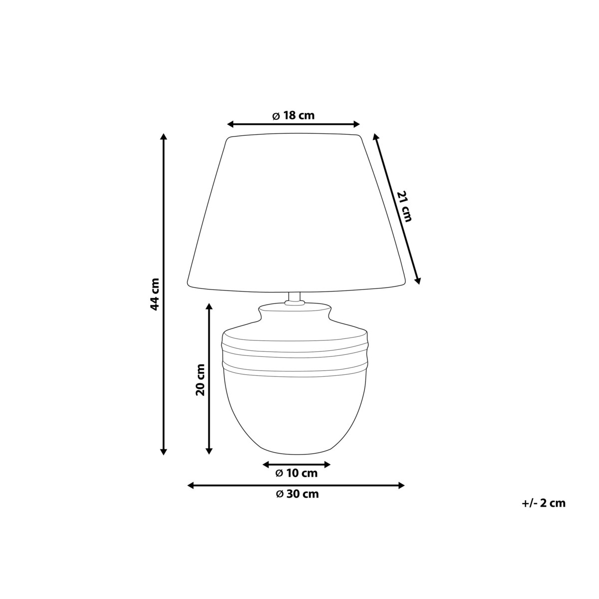 Lampa stołowa ceramiczna beżowa TIGRE