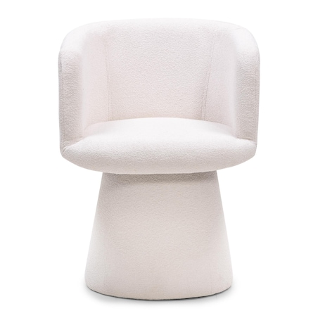 Krzesło obrotowe jasnobeżowe bouclé Nalf