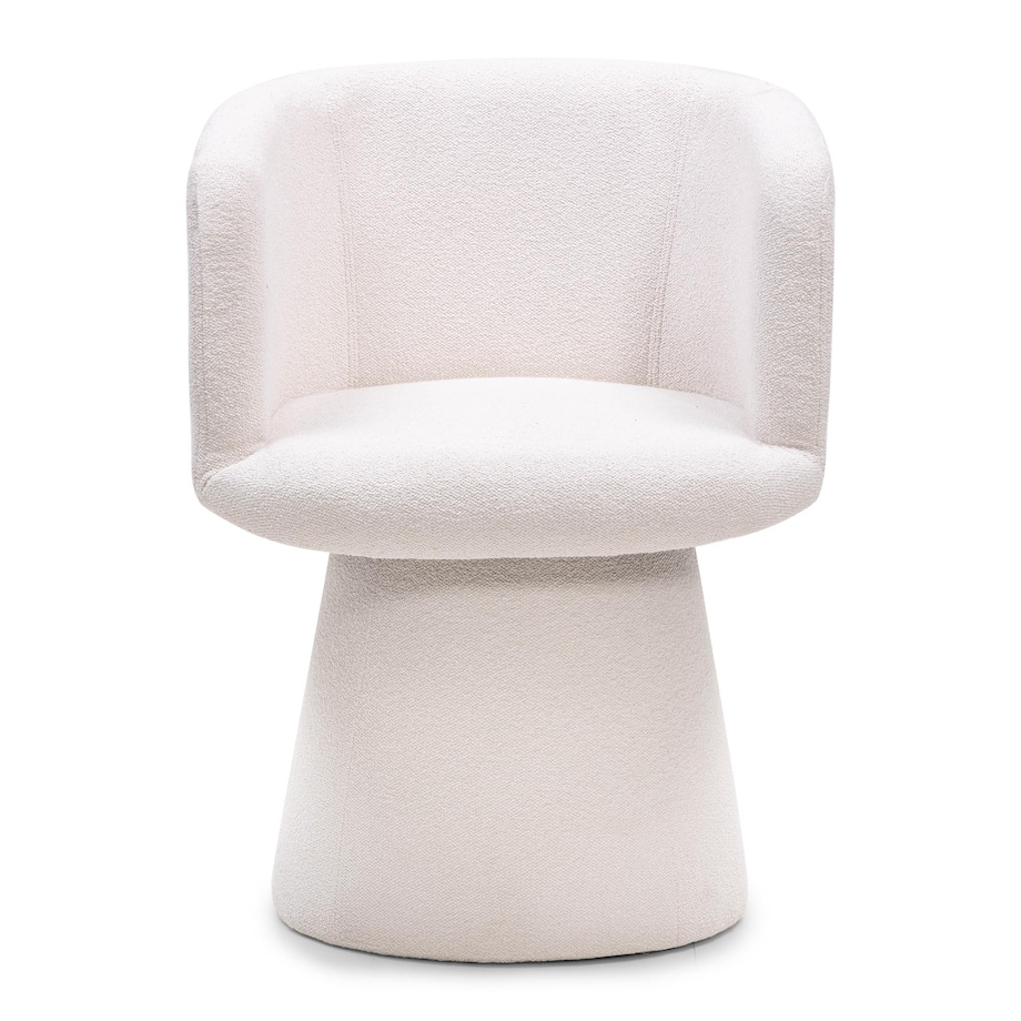 Krzesło obrotowe jasnobeżowe bouclé Nalf