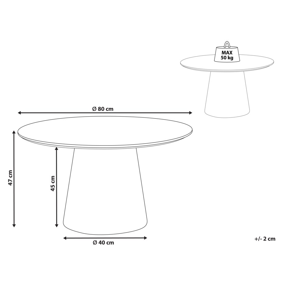 Stolik kawowy WANDO Czarny