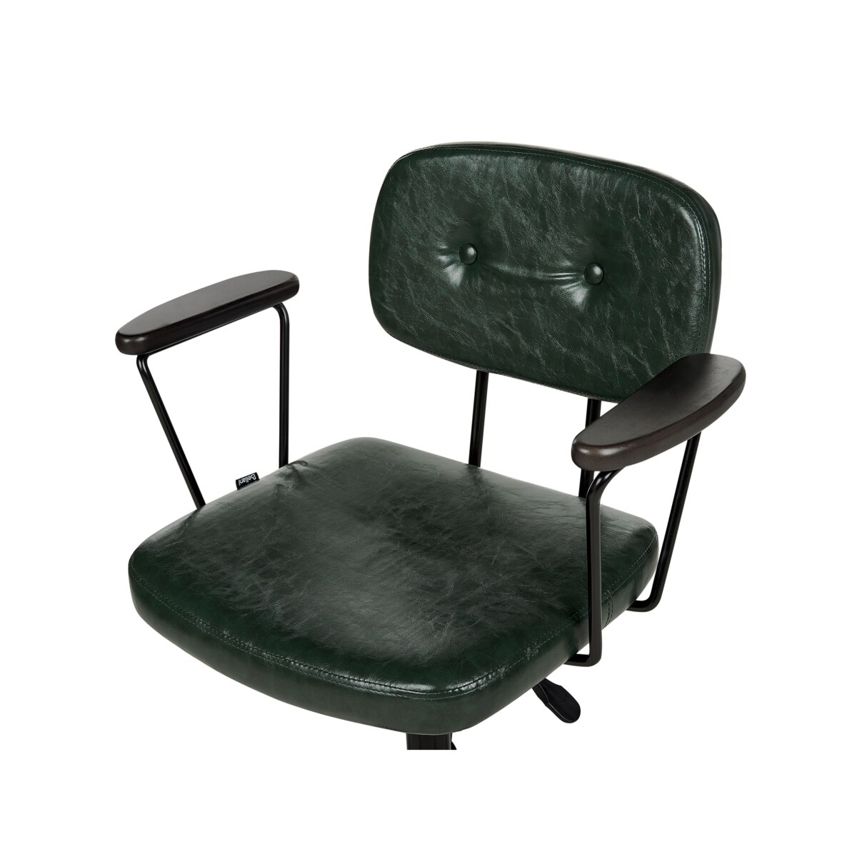 Krzesło biurowe regulowane ekoskóra ciemnozielone ALGERITA