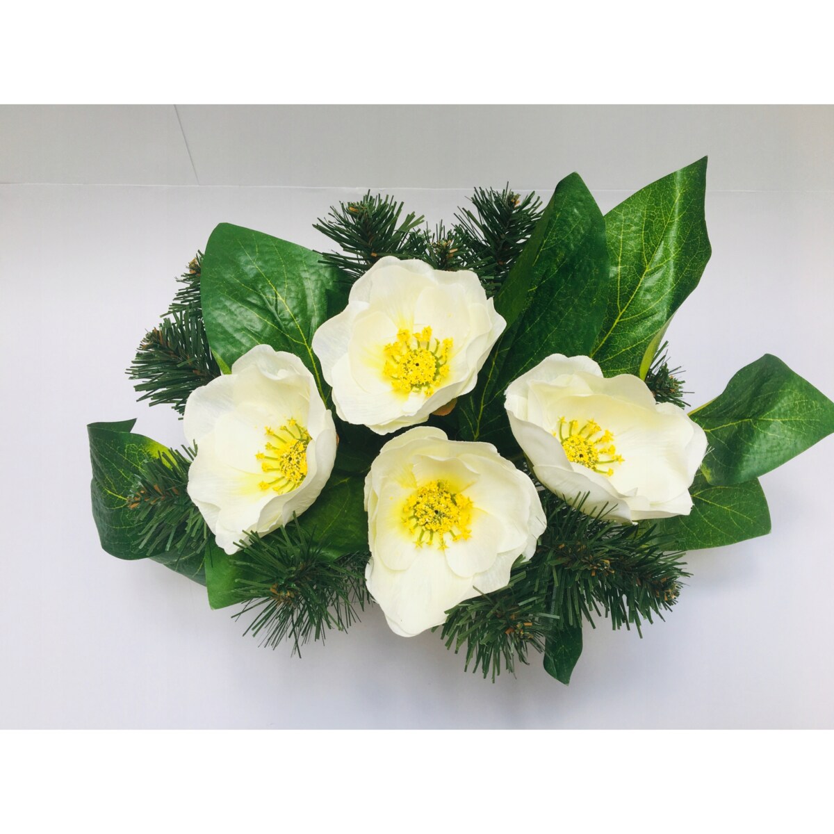 GOTOWY STROIK bukiet podkład w doniczce na cmentarz grób mamy babci kwiaty