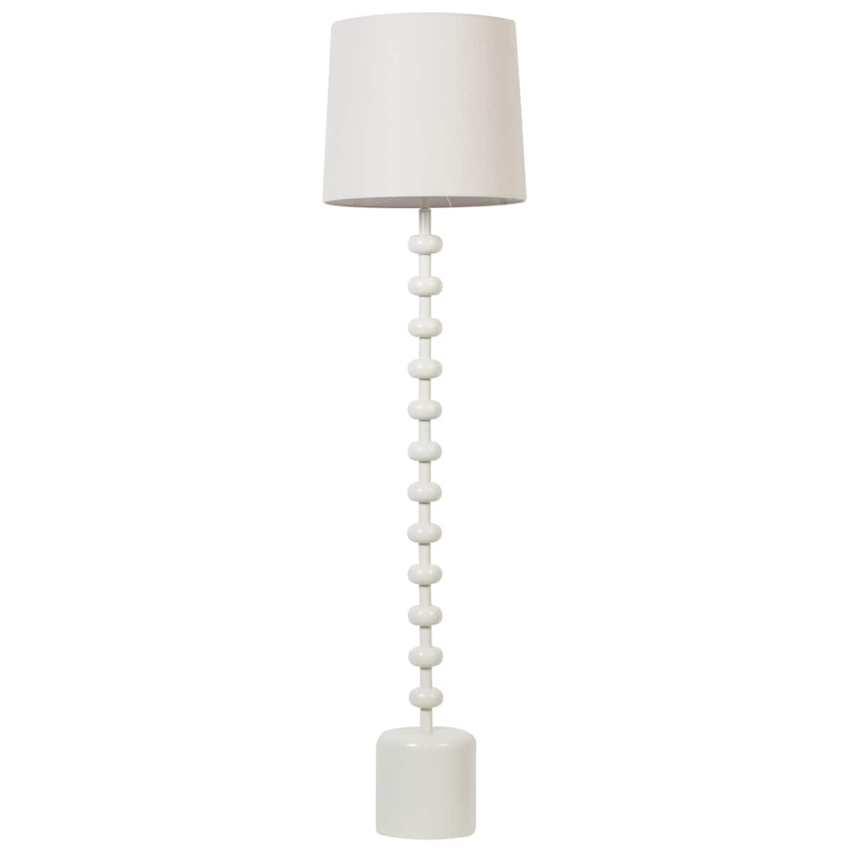 Lampa podłogowa metalowa biała KRIOS