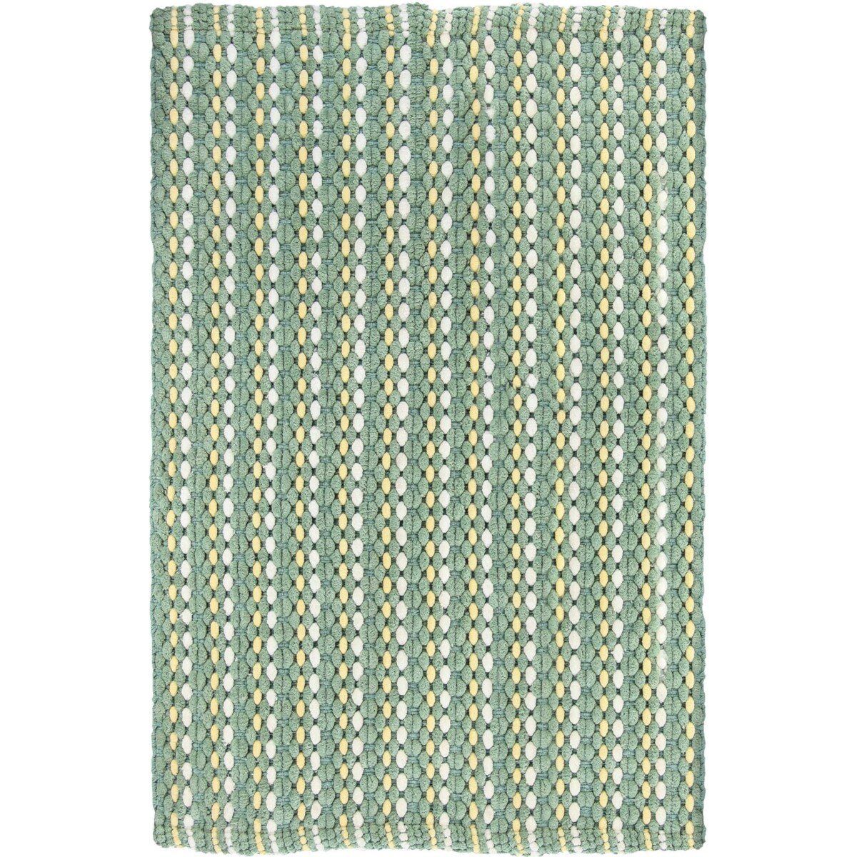 Kleine Wolke Loop ręcznie tkany Dywanik łazienkowy zielony 70x120 cm nić szenilowa