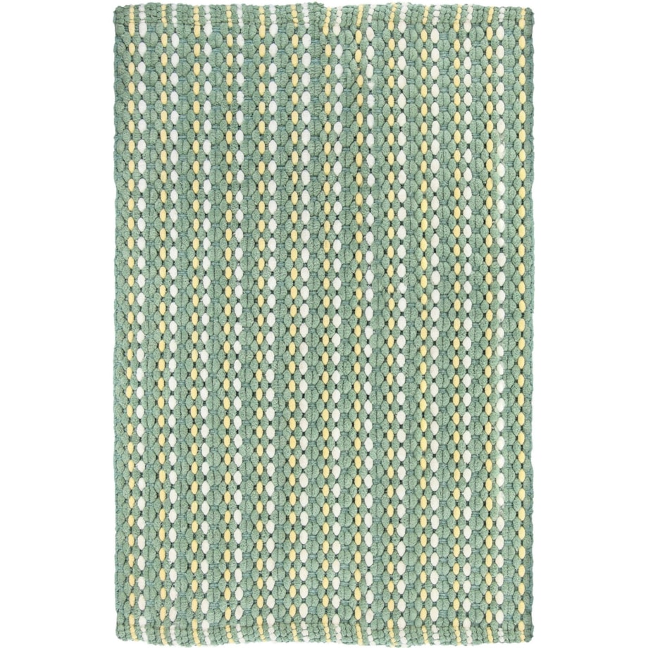 Kleine Wolke Loop ręcznie tkany Dywanik łazienkowy zielony 70x120 cm nić szenilowa