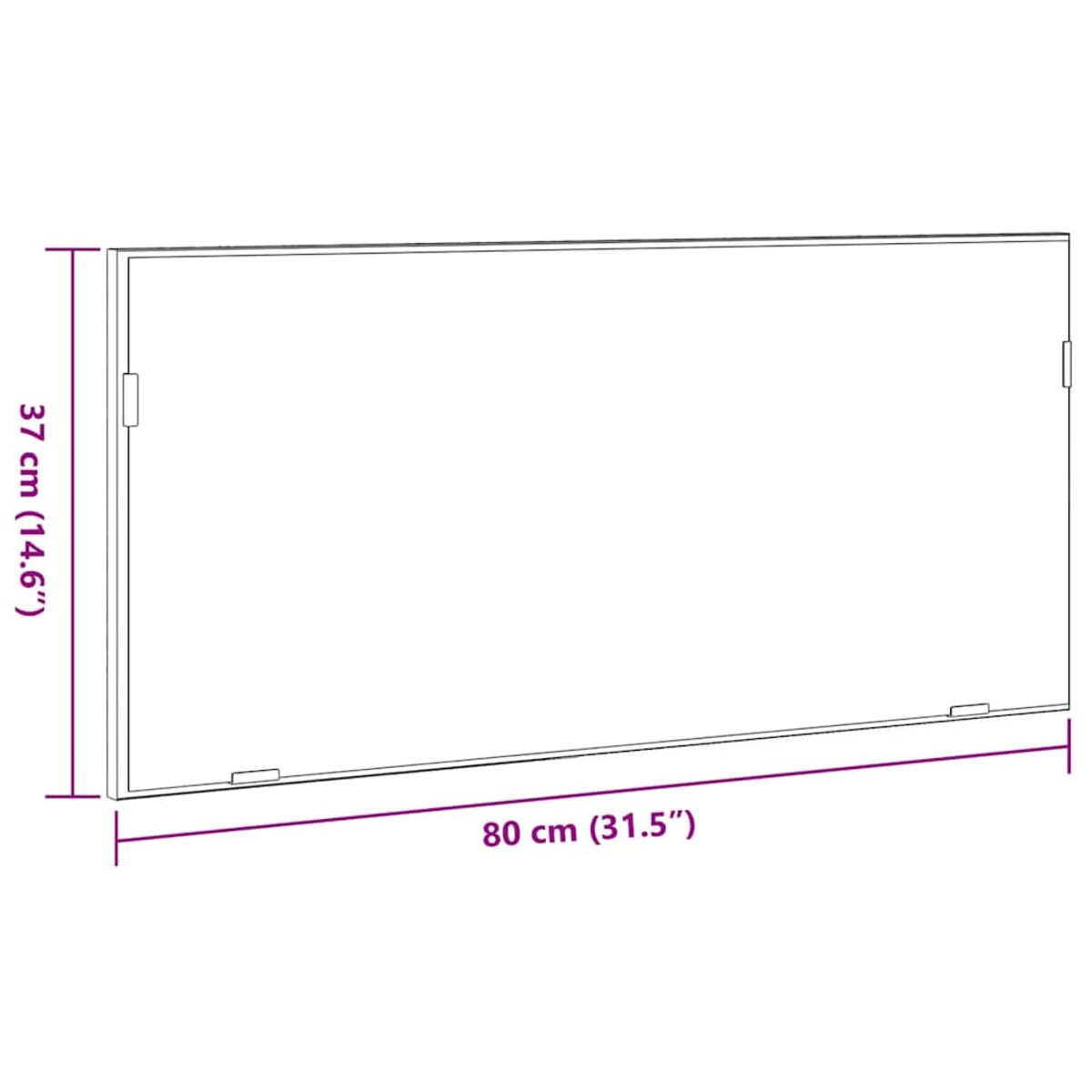 vidaXL Lustro łazienkowe Z lustrem dąb artisan 80 x 8.5 x 37 cm