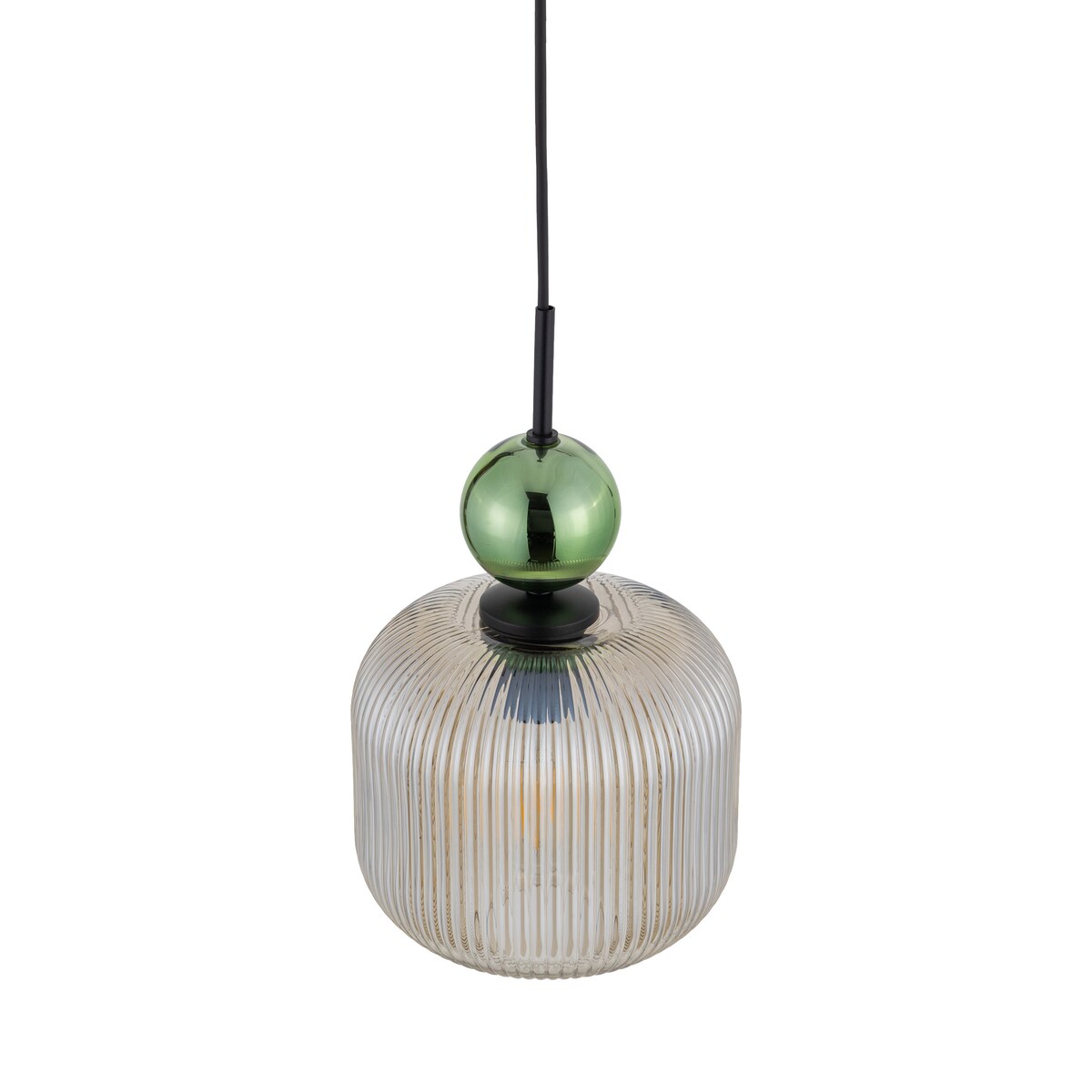 Lampa Wisząca Tk Lighting Sophia Big Koniakowy Klosz Zielona Kulka E27