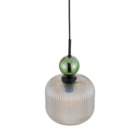 Lampa Wisząca Tk Lighting Sophia Big Koniakowy Klosz Zielona Kulka E27