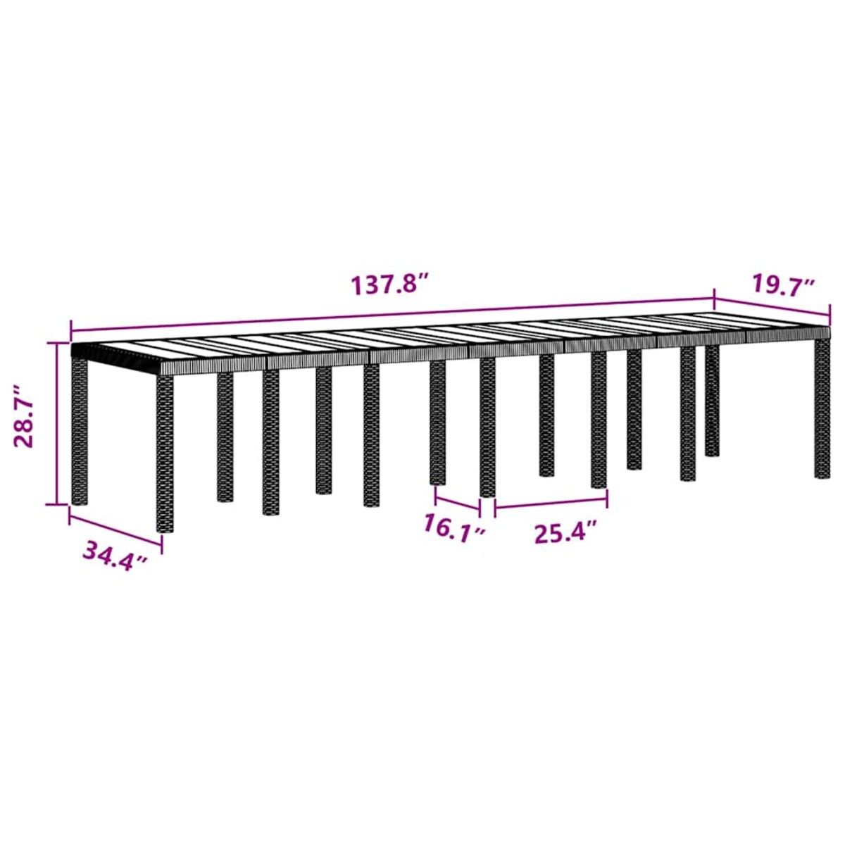 vidaXL Zestaw do jadalni w ogrodzie 15 pcs Antracyt Rattan Polt