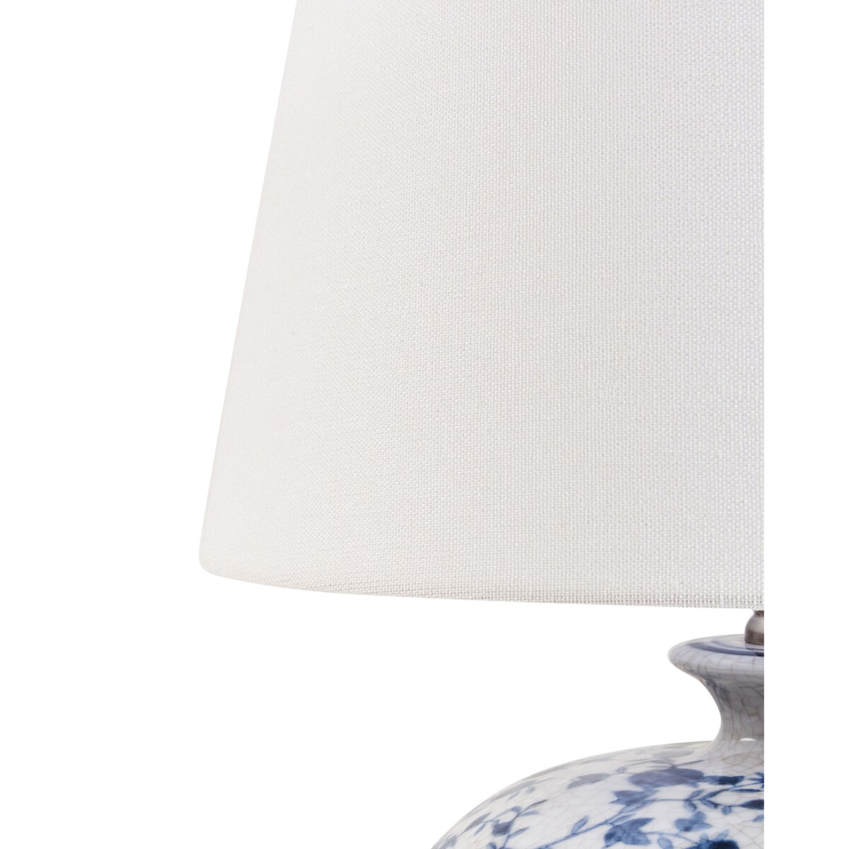 Lampa stołowa SILVES Porcelana Biały/ niebieski