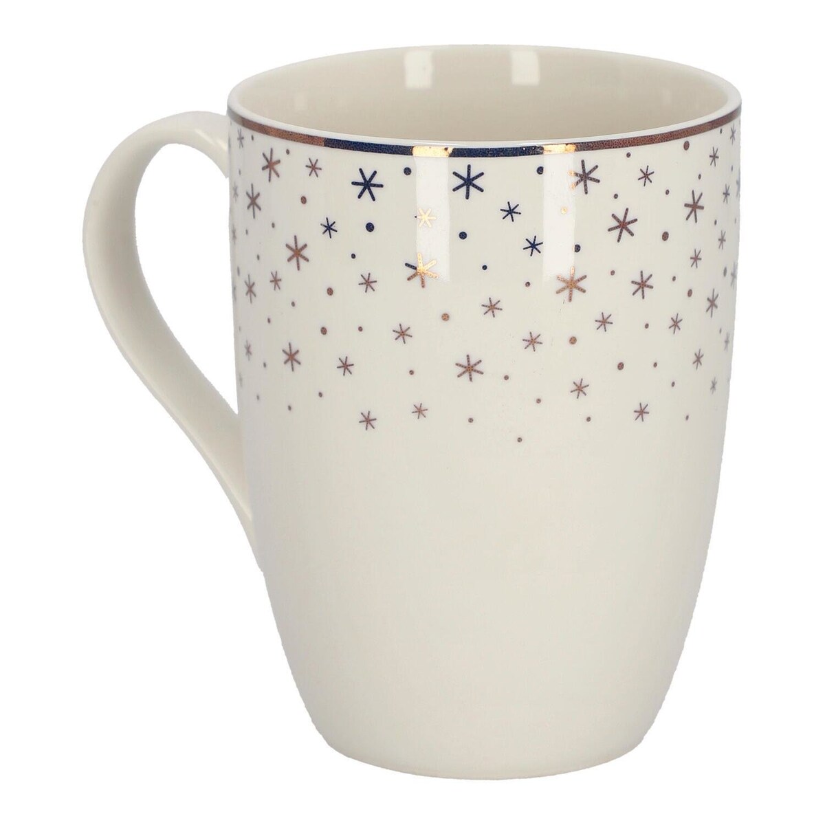 KUBEK PORCELANOWY Gwiazdki 320 ml NA ŚWIĘTA