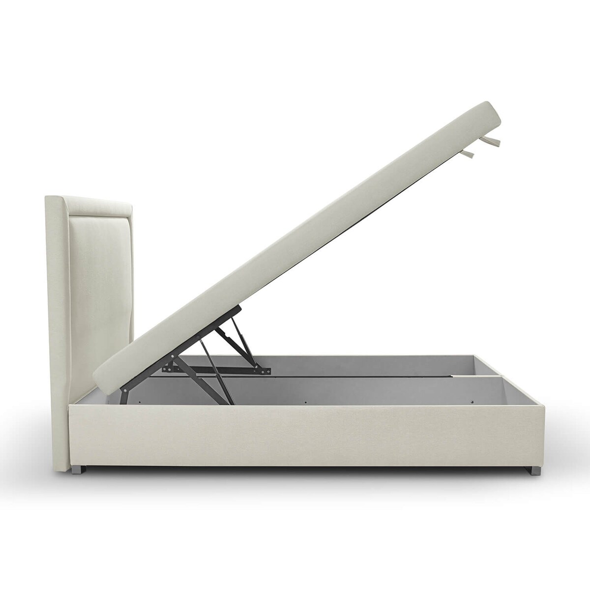 Łóżko tapicerowane SALMA 120x200 z pojemnikiem, Jasny Beż tkanina Megan 353