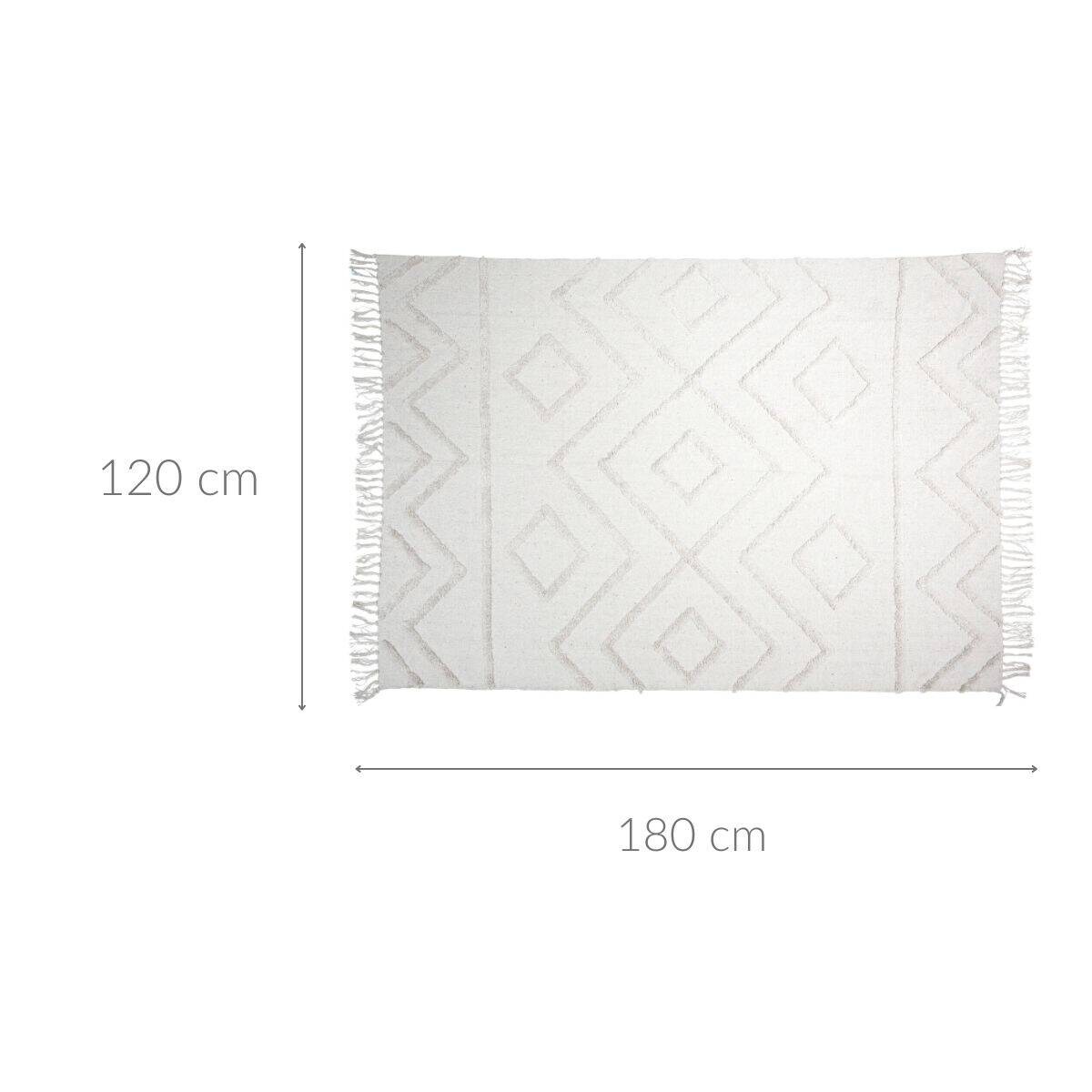 Dywan do sypialni boho, tuftowana bawełna, 120 x 180 cm