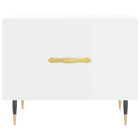 vidaXL Stolik kawowy, biały o wysokim połysku, 50x50x40 cm