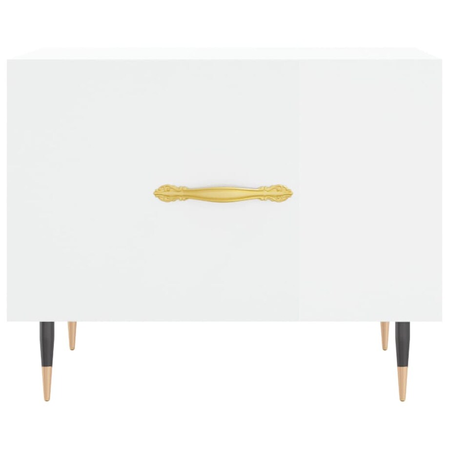 vidaXL Stolik kawowy, biały o wysokim połysku, 50x50x40 cm