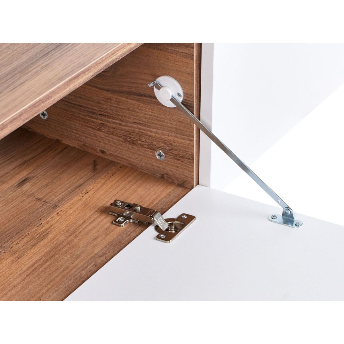 Wisząca szafka RTV GLADSTONE Brązowy/ biały