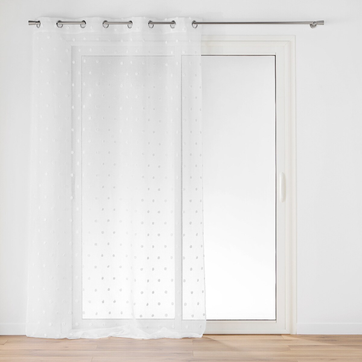 Firana okienna z pomponami, 140 x 240 cm, POMPINOU