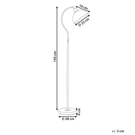 Lampa podłogowa LENNON Regulowana Metal Jasnobeżowy