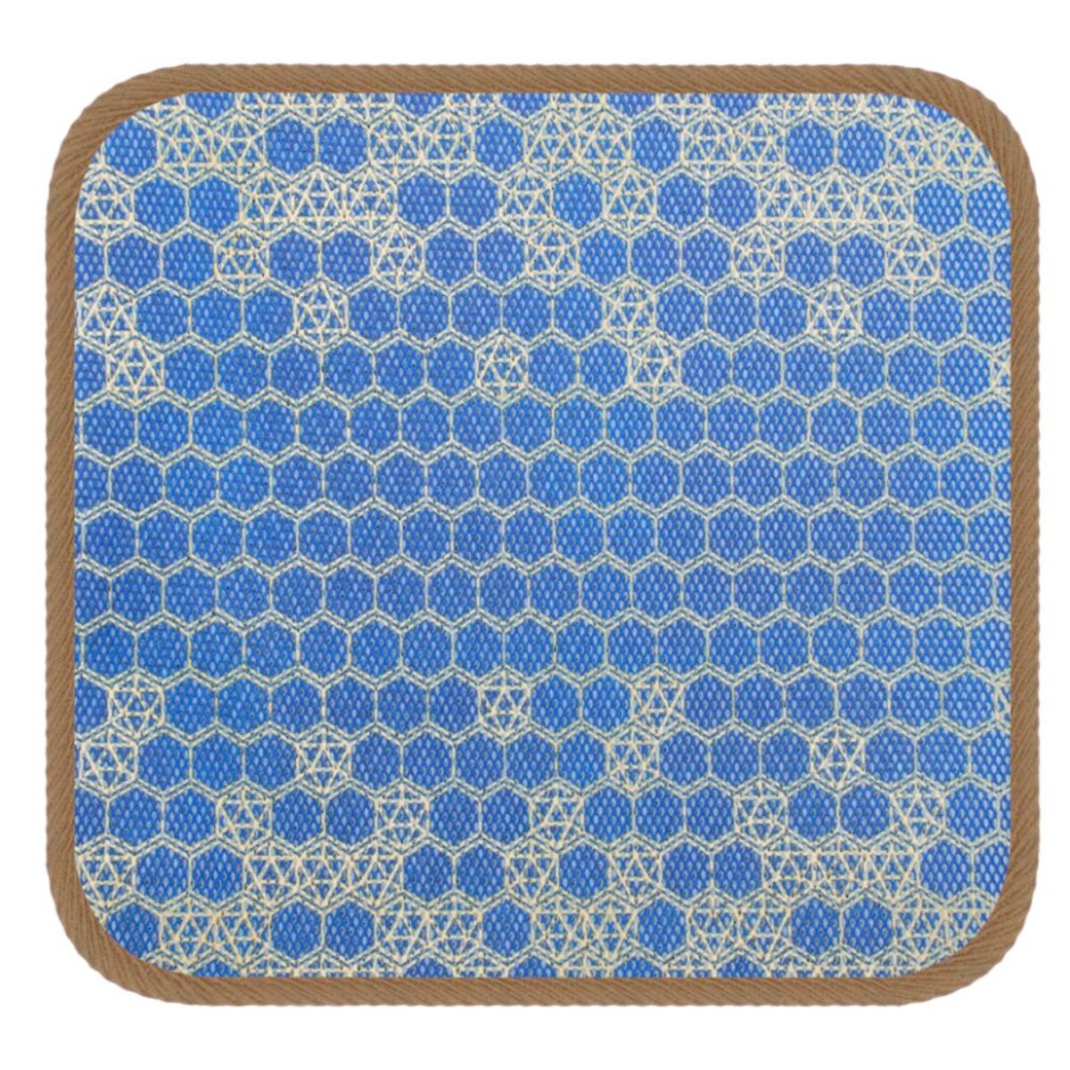 Wodoodporna poduszka na krzesło i meble ogrodowe 40x40 plastry miodu niebieskie