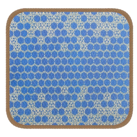 Wodoodporna poduszka na krzesło i meble ogrodowe 40x40 plastry miodu niebieskie