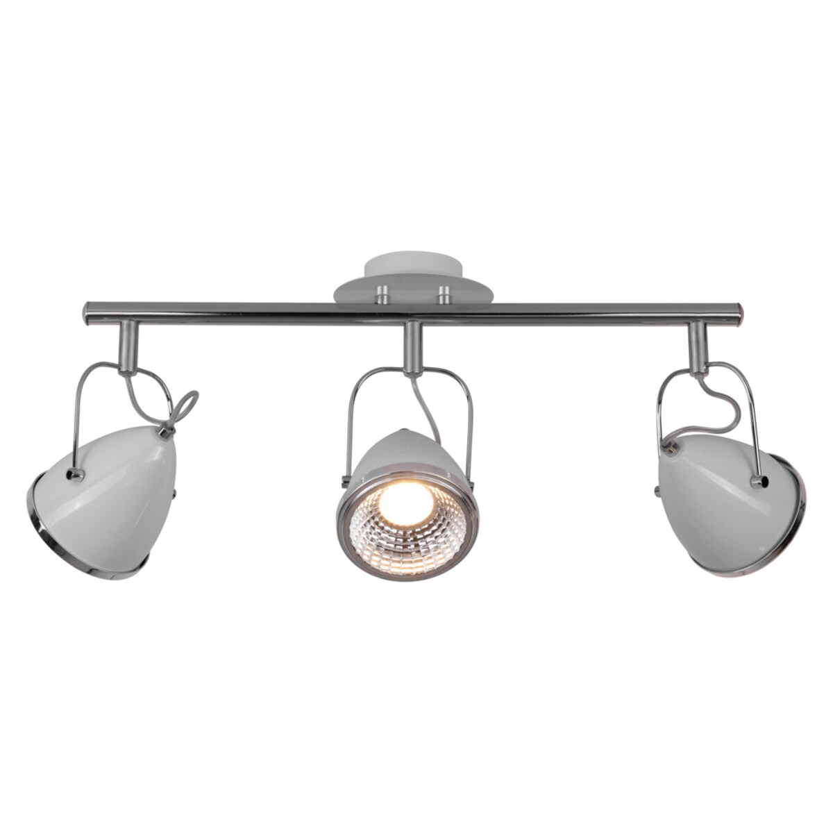 Lampa Sufitowa BRITOP Lighting 3xGU10 LED 6W Biały z Akcentem Chromu w Klasycznym Stylu, Polski Producent, 1 szt.