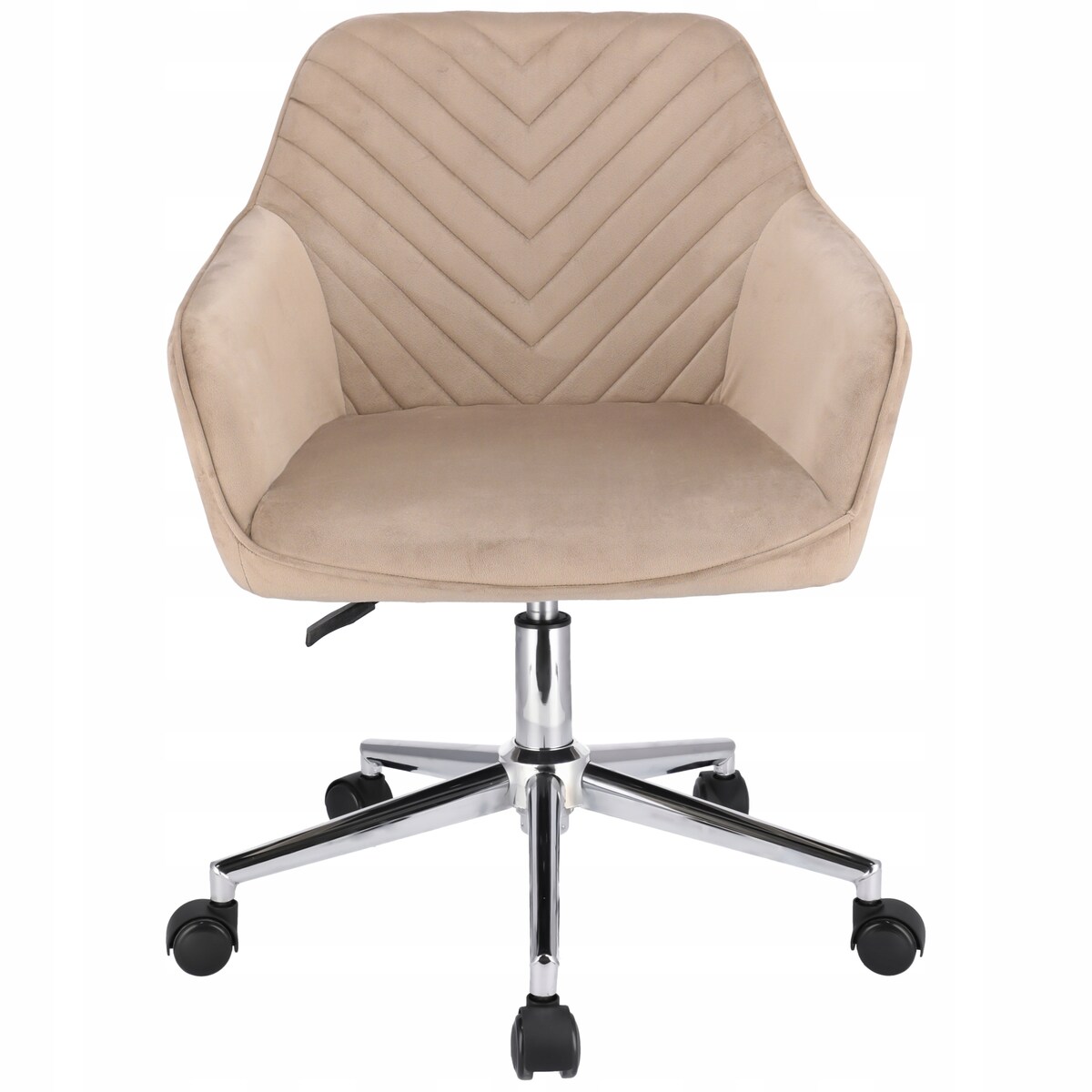 Fotel NAPOLI beżowy na srebrnej stopie