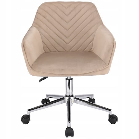 Fotel NAPOLI beżowy na srebrnej stopie