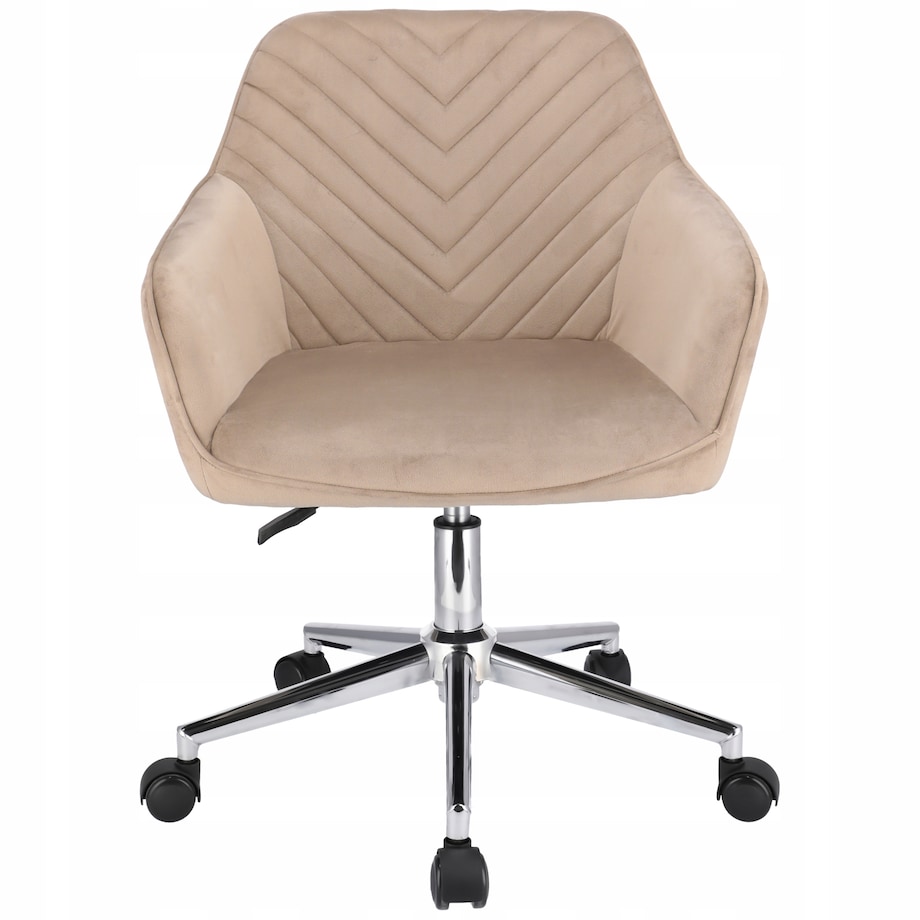 Fotel NAPOLI beżowy na srebrnej stopie